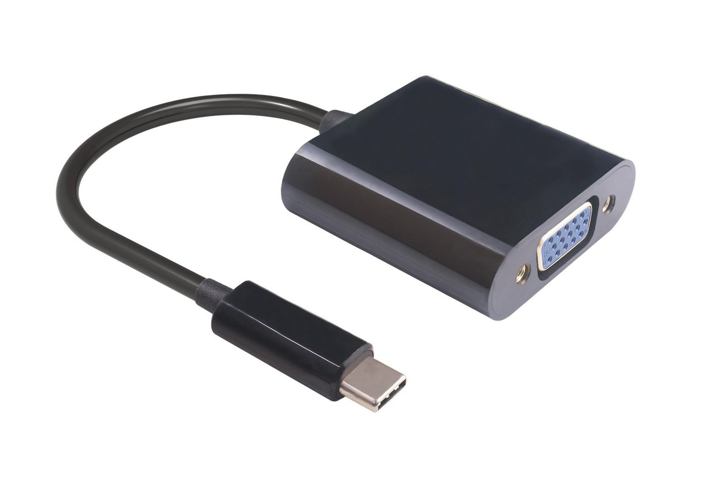 Microconnect 0.2m USB C - D-Sub USB-grafikadapter Svart