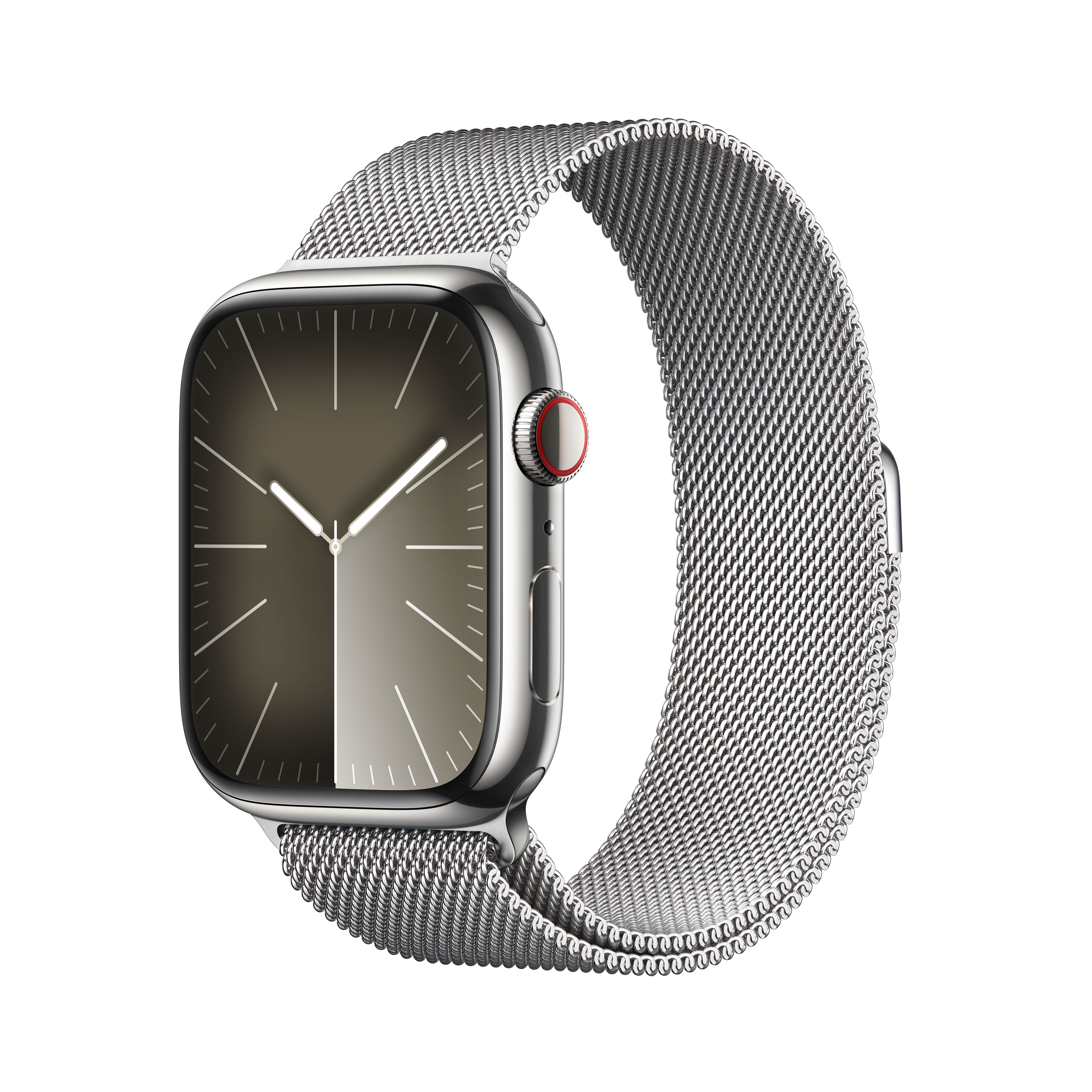 Apple Watch Series 9 45 mm Digital 396 x 484 pixlar Pekskärm 4G Silver Wi-Fi GPS