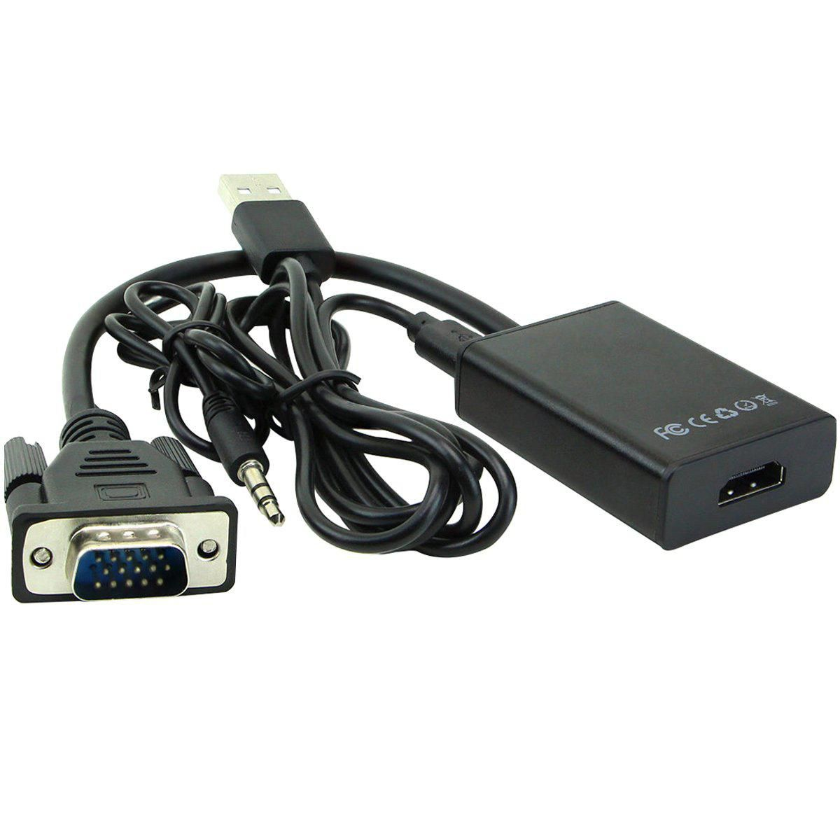 Microconnect VGA to HDMI Converter 0,3 m HDMI Typ A (standard) Svart