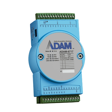Advantech ADAM-6717 digitala & analoga I/O-moduler Digital och analog Sink-kanal