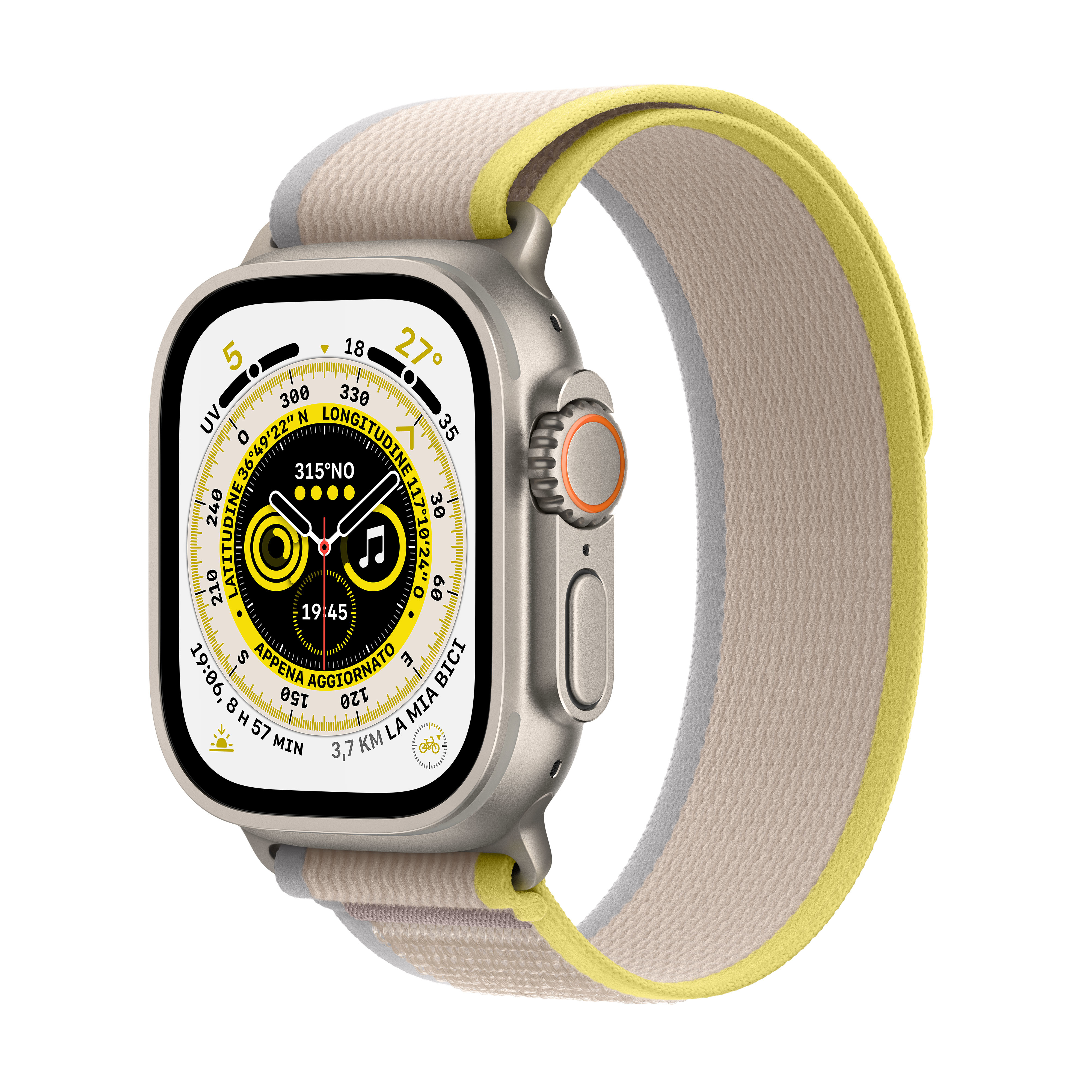 Apple Watch Ultra OLED 49 mm Digital 410 x 502 pixlar Pekskärm 4G Titan Wi-Fi GPS