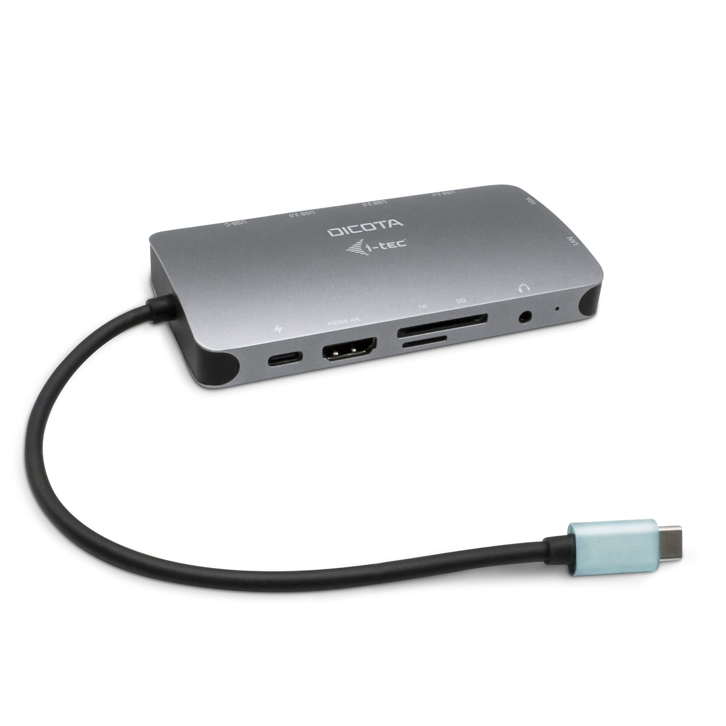 Dicota D31955 dockningsstationer för bärbara datorer Kabel USB Type-C Antracit