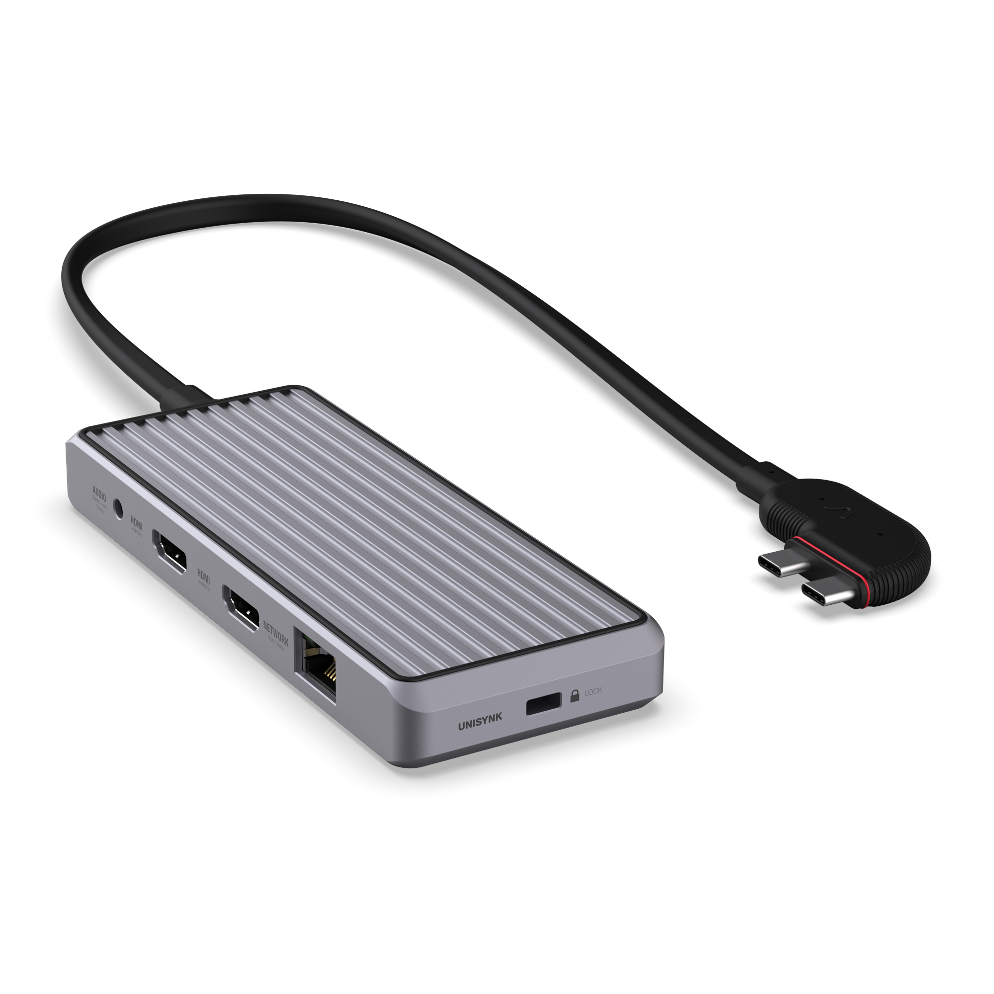 Unisynk 10355 gränssnittshubbar USB Type-C 5000 Mbit/s Grå