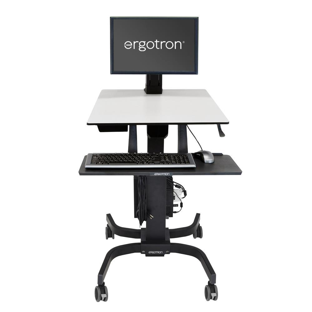 Ergotron WorkFit-C, Single LD Sit-Stand Workstation Svart, Grå Multimediavagn