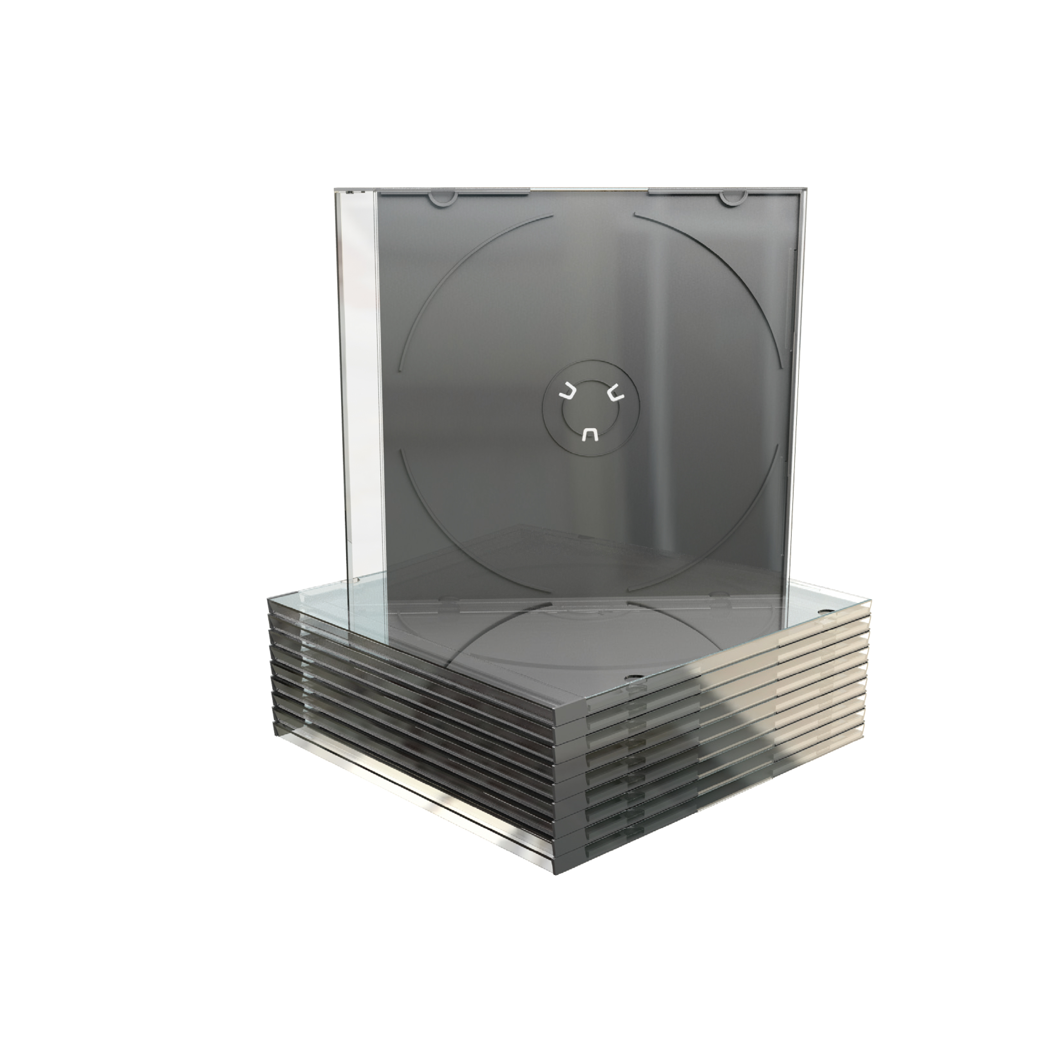 MediaRange BOX21 fodral till optiska skivor Plastfodral 1 diskar Svart, Transparent