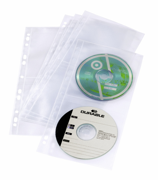 Durable 5282-19 Överdrag 4 diskar Transparent