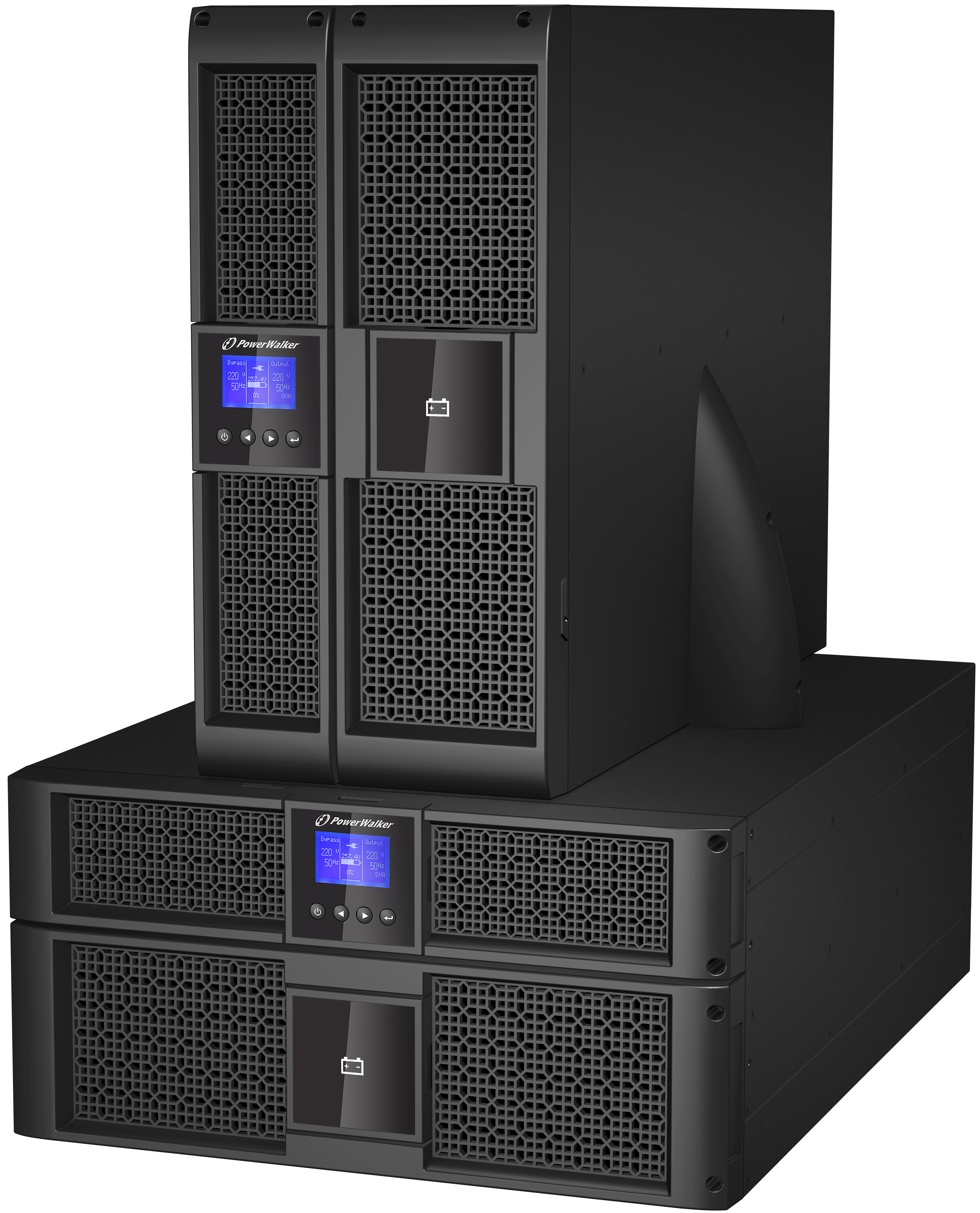 PowerWalker VFI 10000P/RT LCD Dubbelkonvertering (Online) 10 kVA 9000 W 8 AC-utgångar