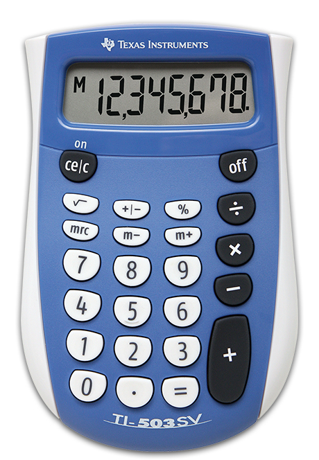 Texas Instruments TI-503 SV miniräknare Ficka Display Blå, Grå