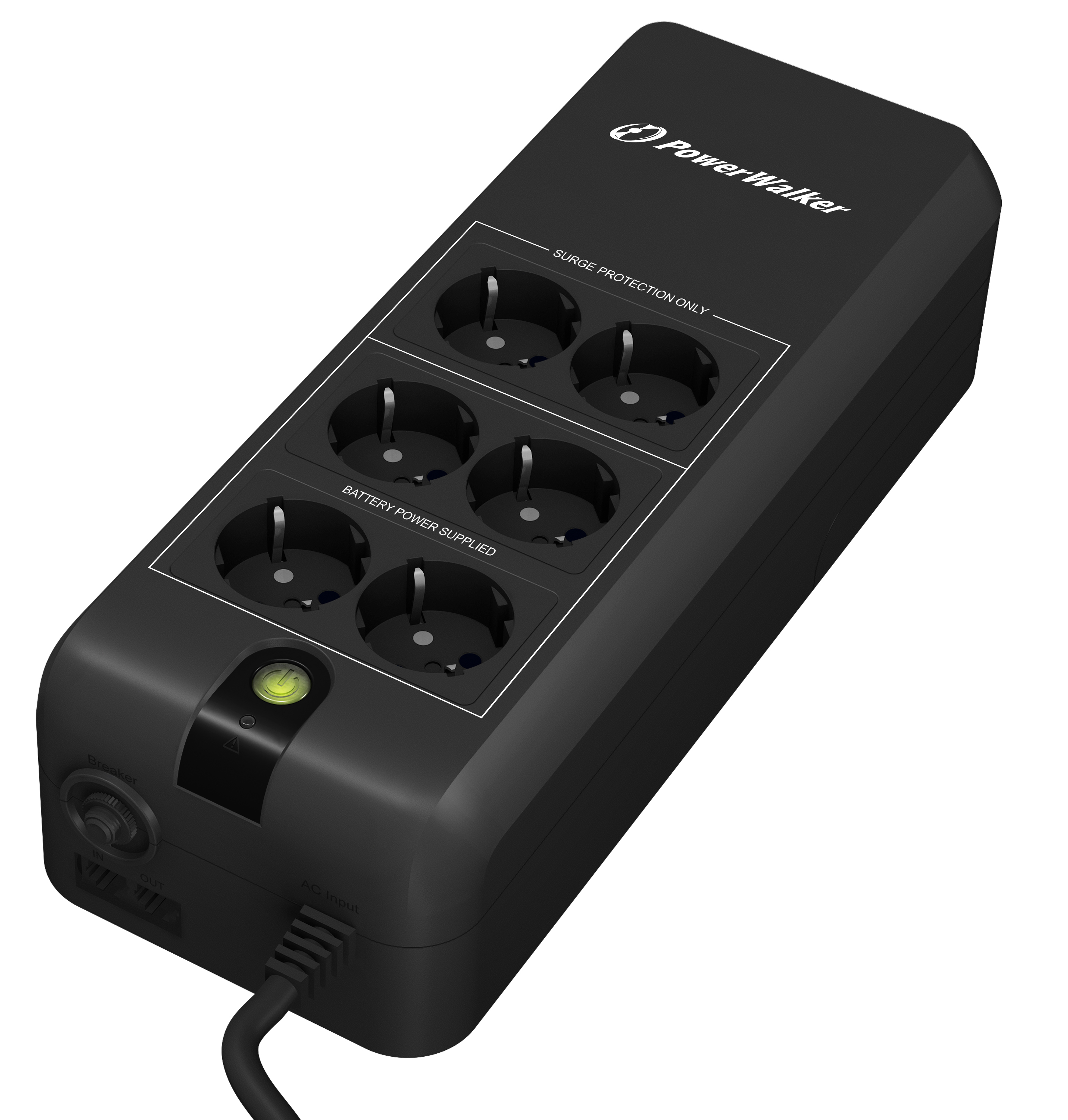 PowerWalker VFD 600 APFC Vänteläge (offline) 0,6 kVA 300 W 6 AC-utgångar