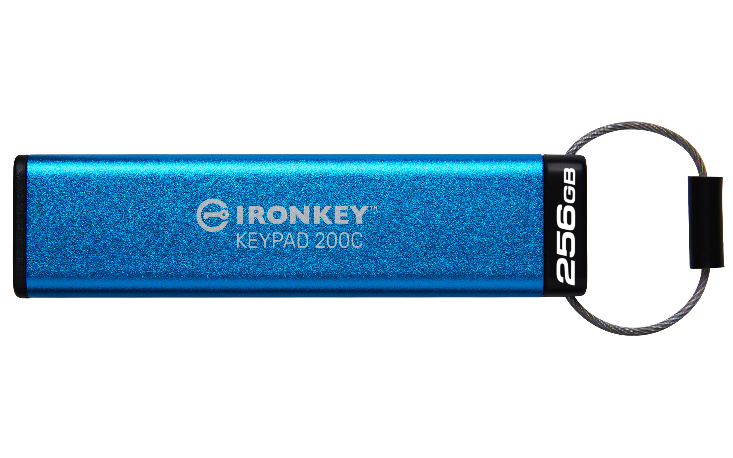 Kingston Technology IronKey Keypad 200 USB-sticka 256 GB USB Type-C 3.2 Gen 1 (3.1 Gen 1) Blå