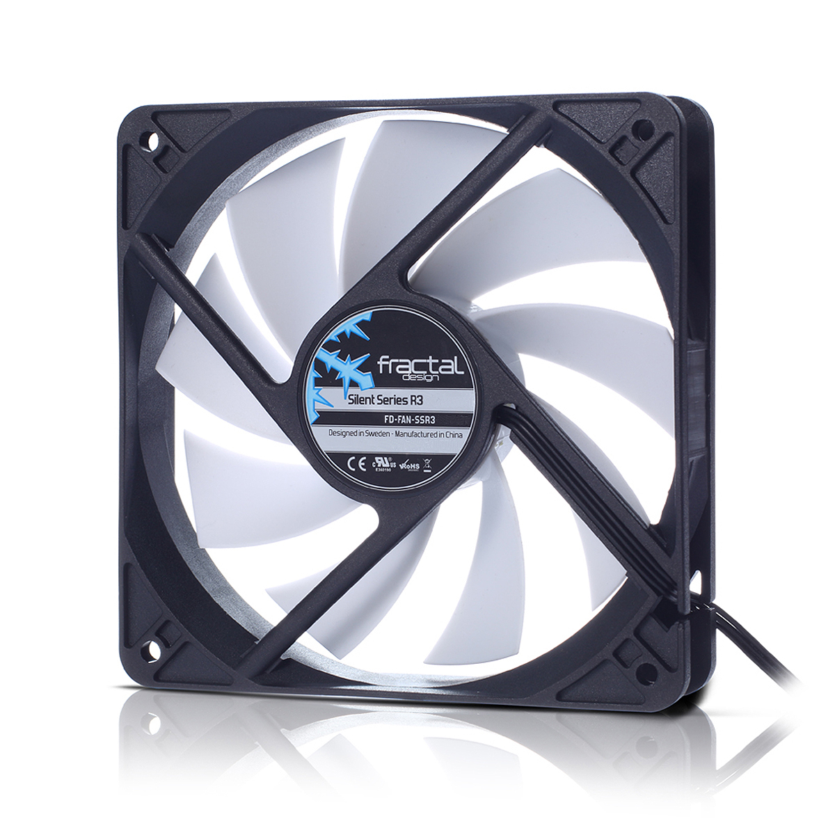 Fractal Design Silent Series R3 40mm Datorväska Fan 4 cm Svart, Vit