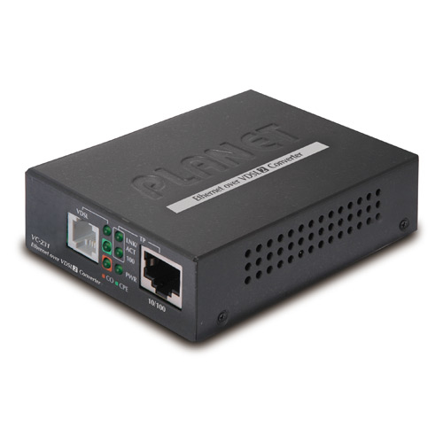 PLANET VC-231 mediakonverterare för nätverk 100 Mbit/s Svart