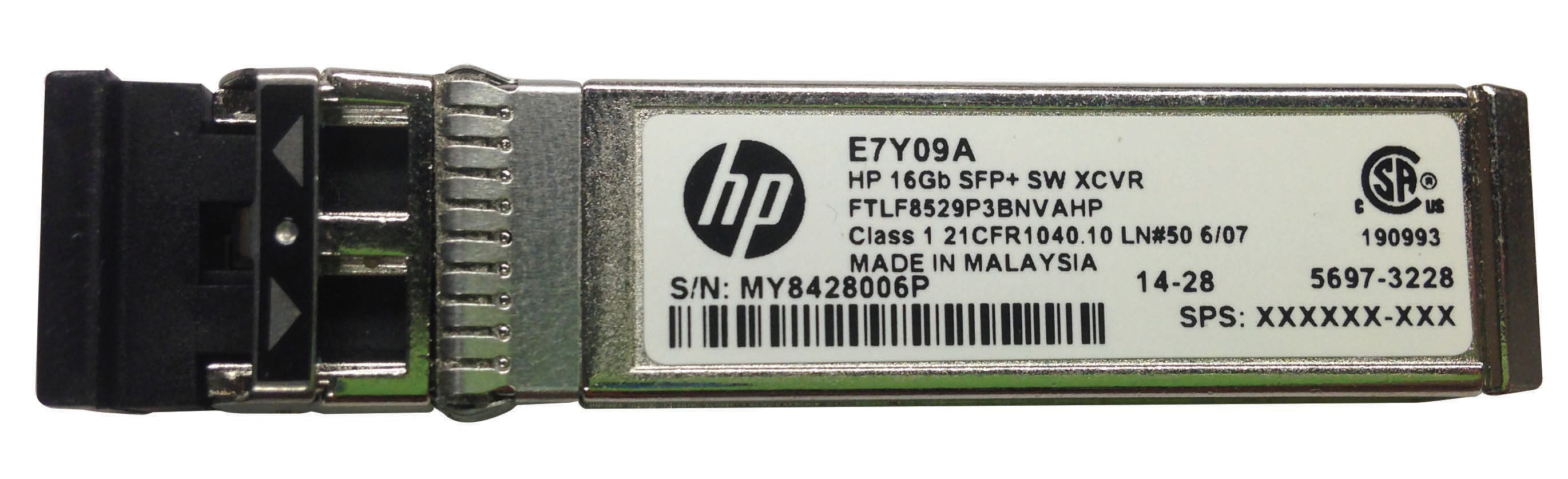 Hewlett Packard Enterprise 16GB SFP+ Short Wave 1-pack Extended Temperature Transceiver transceiver-moduler för nätverk Fiberoptik 16000 Mbit/s SFP+ 850 nm