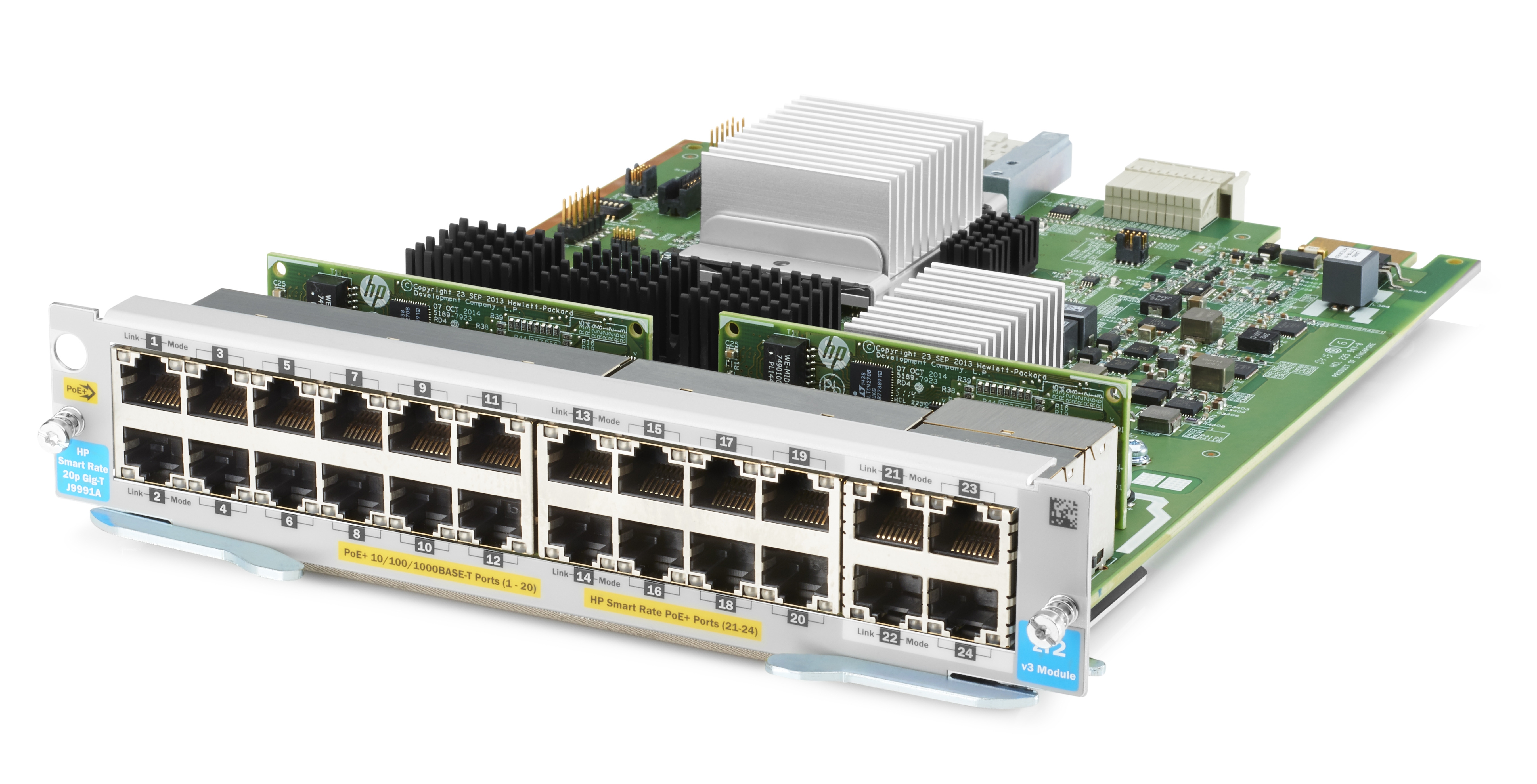 Aruba 20-port 10/100/1000BASE-T PoE+ / 4-port 1/2.5/5/10GBASE-T PoE+ MACsec v3 zl2 nätverksswitchmoduler