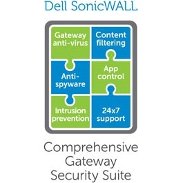 SonicWall Comprehensive Gateway Security Suite Firewall 1 licens/-er 1 År