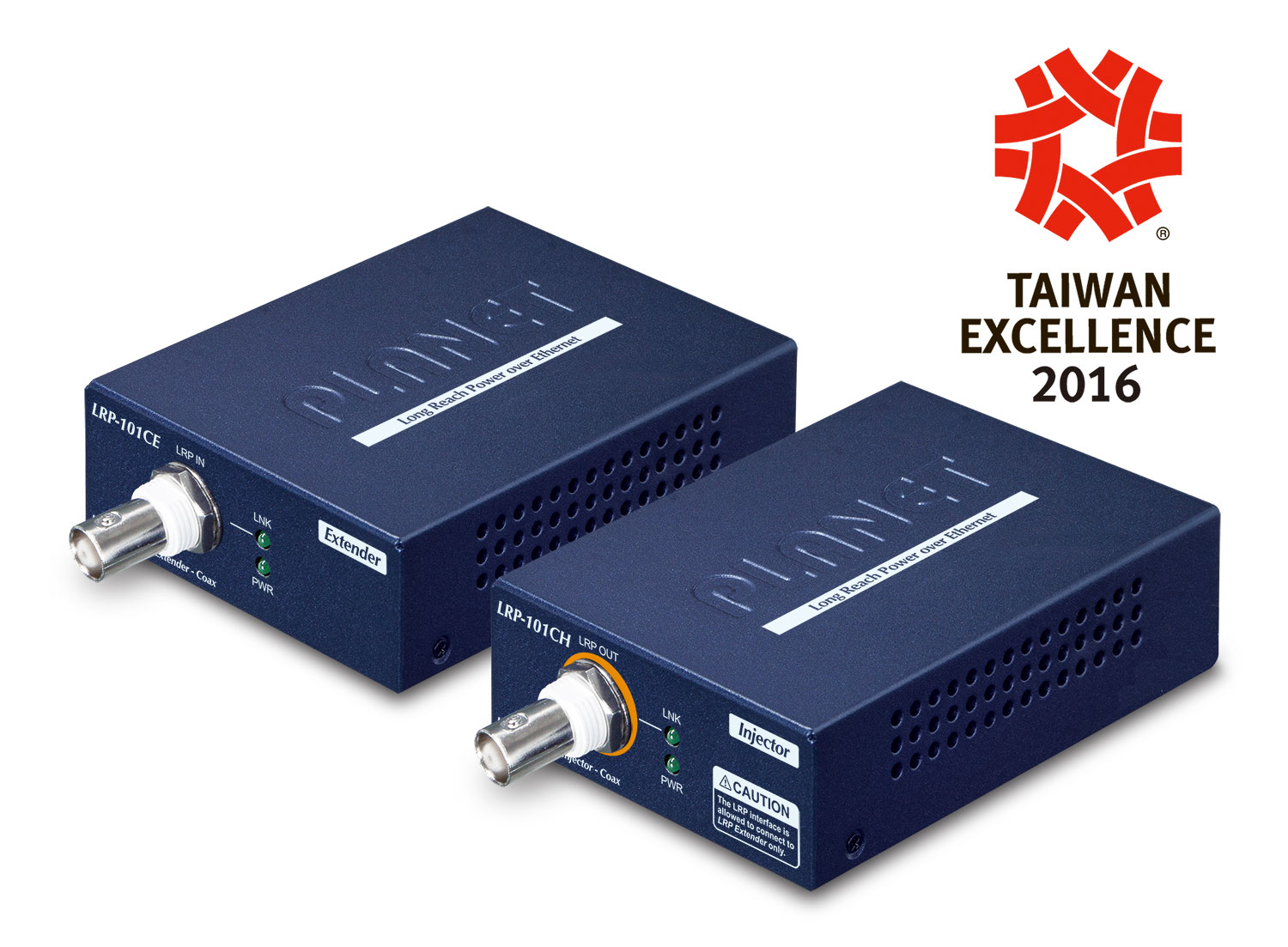 PLANET LRP-101C-KIT nätverksförlängare Nätverkssändare och -mottagare Blå 10, 100 Mbit/s