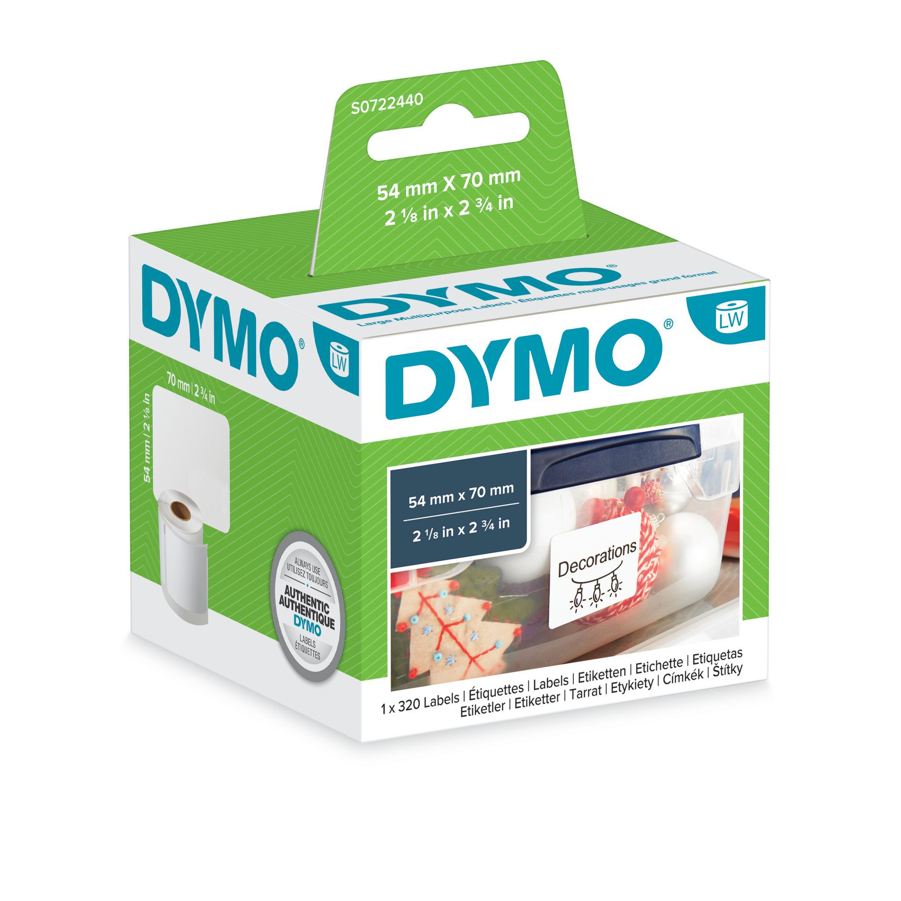 DYMO LW - Universaletiketter - 54 x 70 mm - S0722440