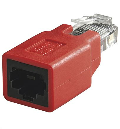 Microconnect MPK401-R kabelomvandlare (hane/hona) RJ45 Svart, Röd, Transparent