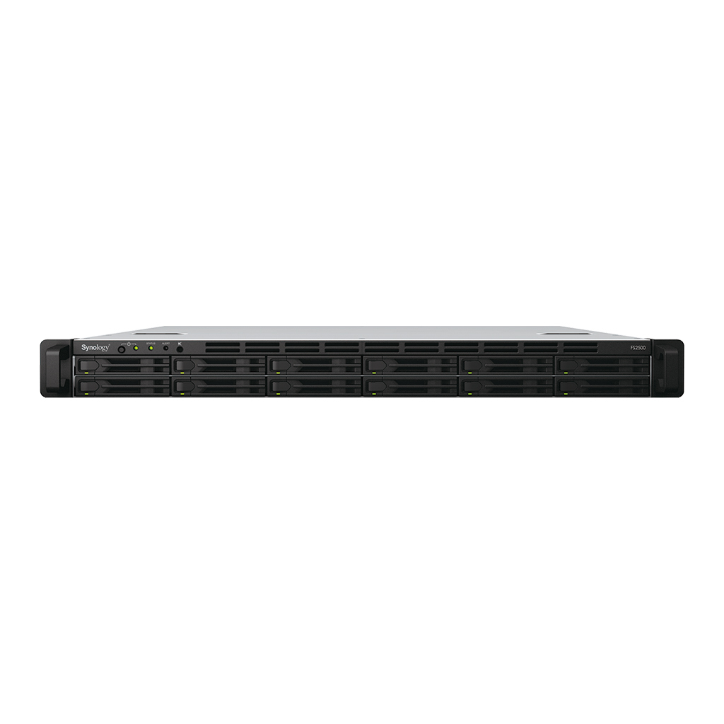 Synology FlashStation FS2500 Lagringsserver Rack (1U) Nätverksansluten (Ethernet) Svart, Grå V1780B