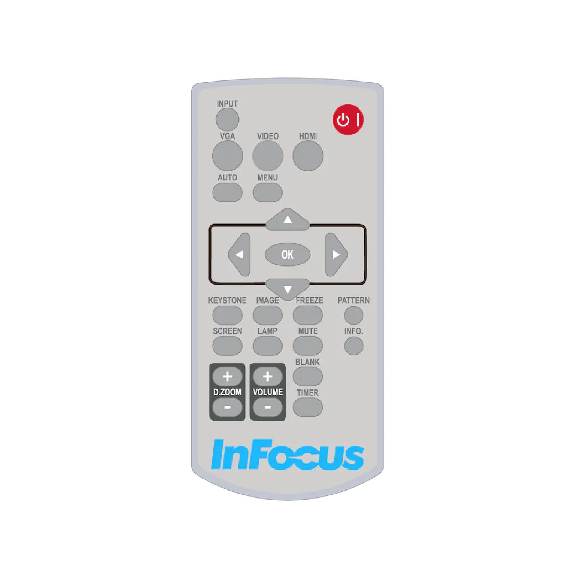 InFocus HW-NAVIGATOR-6 fjärrkontroll Projektor Tryckknappar