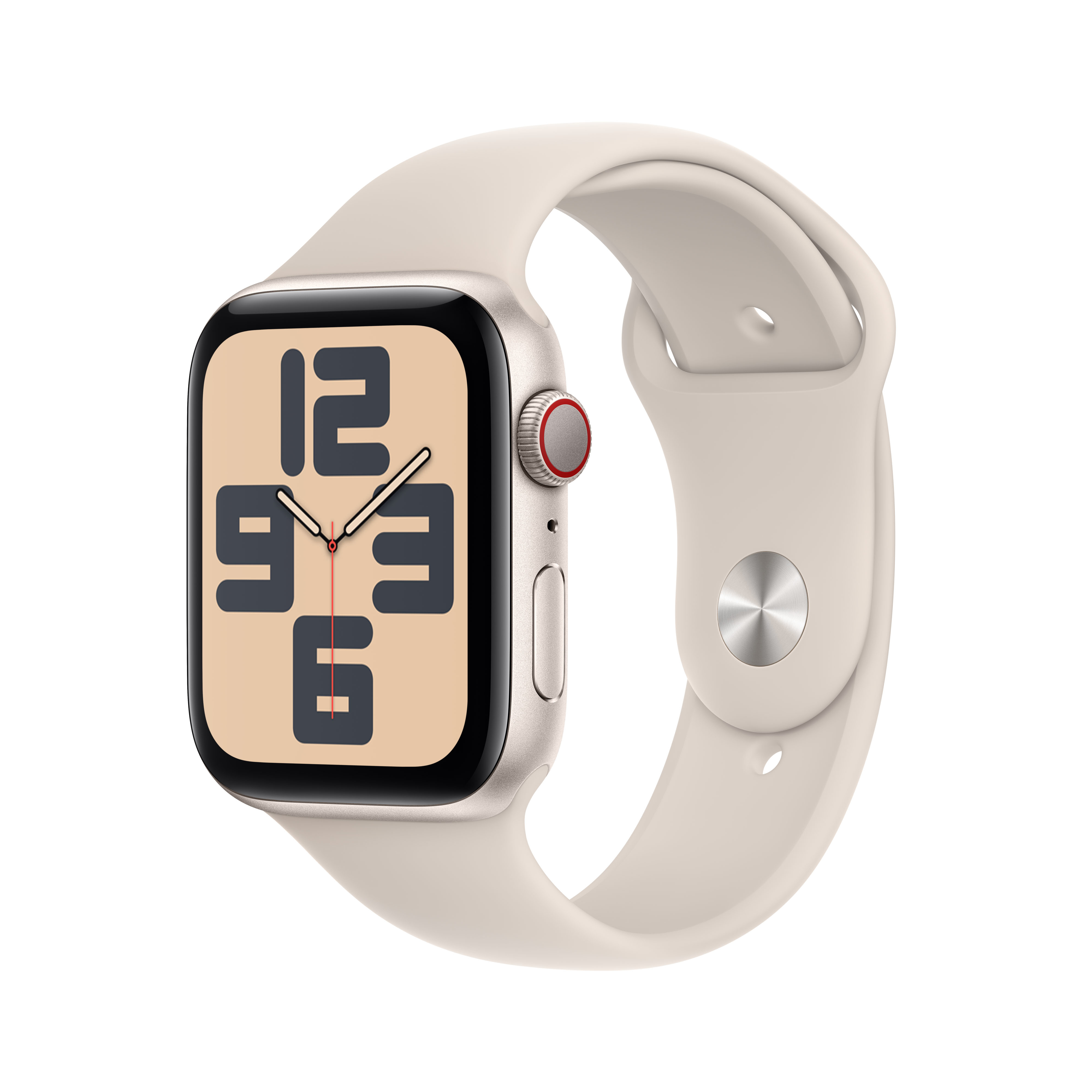 Apple Watch SE OLED 44 mm Digital 368 x 448 pixlar Pekskärm 4G Beige Wi-Fi GPS