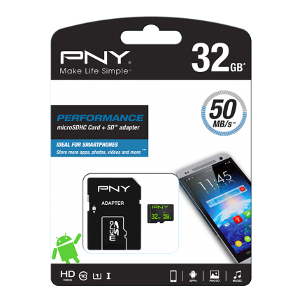 PNY Performance 32 GB MicroSDHC UHS-I Klass 10