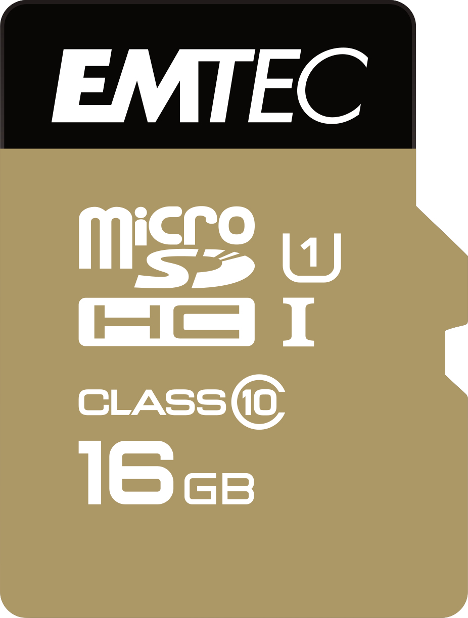 Emtec microSD Class10 Gold+ 16GB MicroSDHC Klass 10