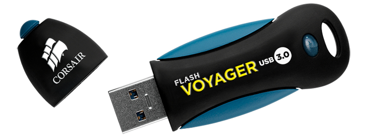 Corsair Voyager 256GB USB-sticka USB Type-A 3.2 Gen 1 (3.1 Gen 1) Svart, Blå