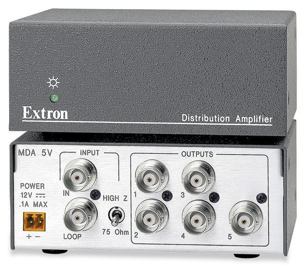 Extron MDA 5V linjeförstärkare för video 400 MHz Grå