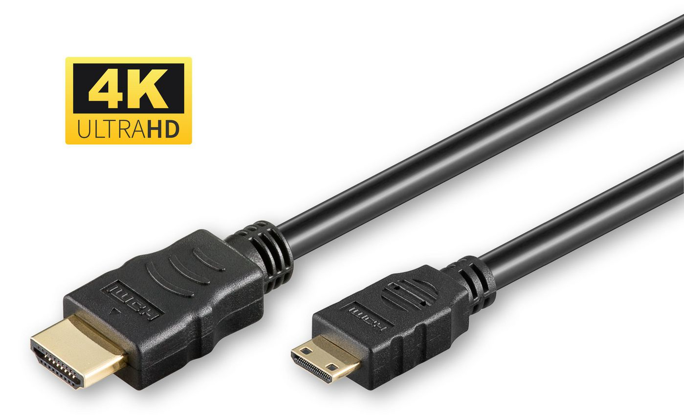 Microconnect HDM1919C2 HDMI-kabel 2 m HDMI Typ A (standard) HDMI Type C (Mini) Svart