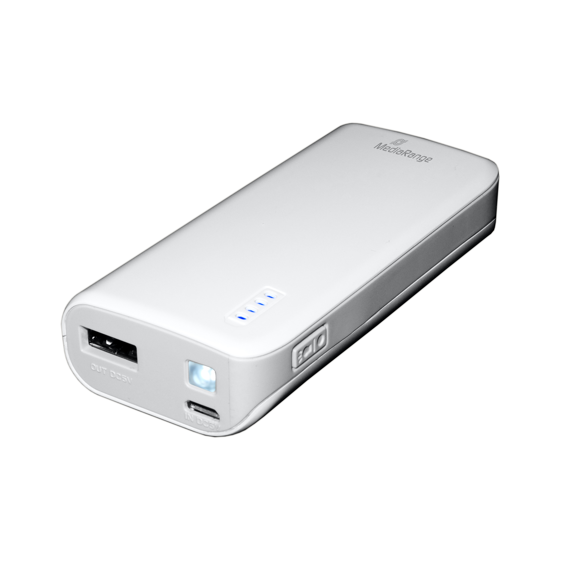 MediaRange MR751 basstationer Litium-Ion (Li-Ion) 5200 mAh Grå, Vit