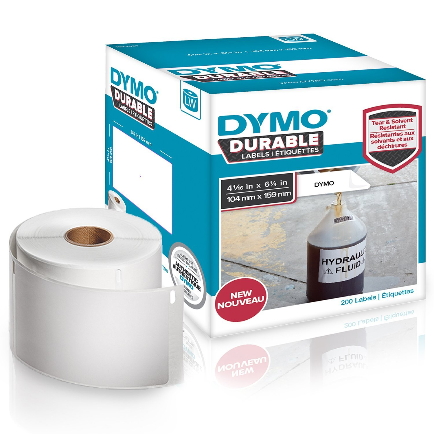 DYMO LW - LW Durable-etiketter - 104 x 159 mm - 1933086