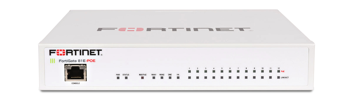 Fortinet FortiGate 81E-PoE hårdvarubrandväggar 4000 Mbit/s