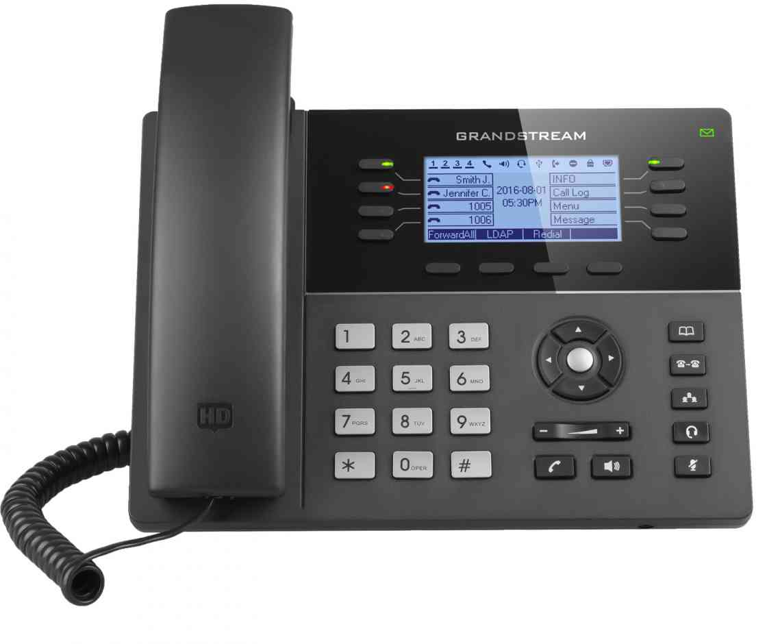 Grandstream Networks GXP1782 IP-telefoner Svart 8 linjer LCD