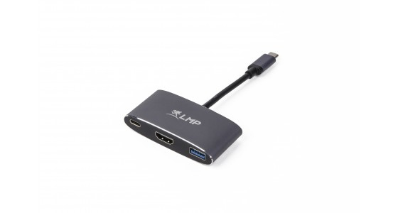 LMP USB-C multiport adapter HDMI & USB USB-grafikadapter 3840 x 2160 pixlar Grå