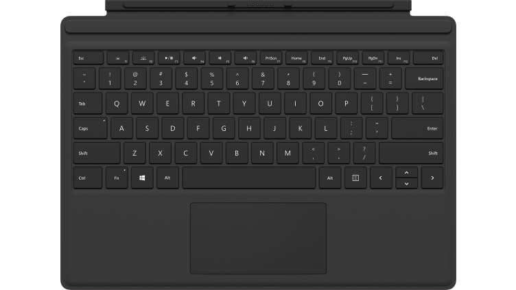 Microsoft Surface Pro Type Cover Svart Microsoft Cover port Engelska (Storbritannien)