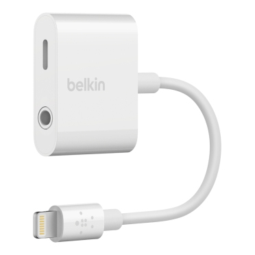 Belkin RockStar mobiltelefonkablar Vit Lightning Lightning + 3.5mm