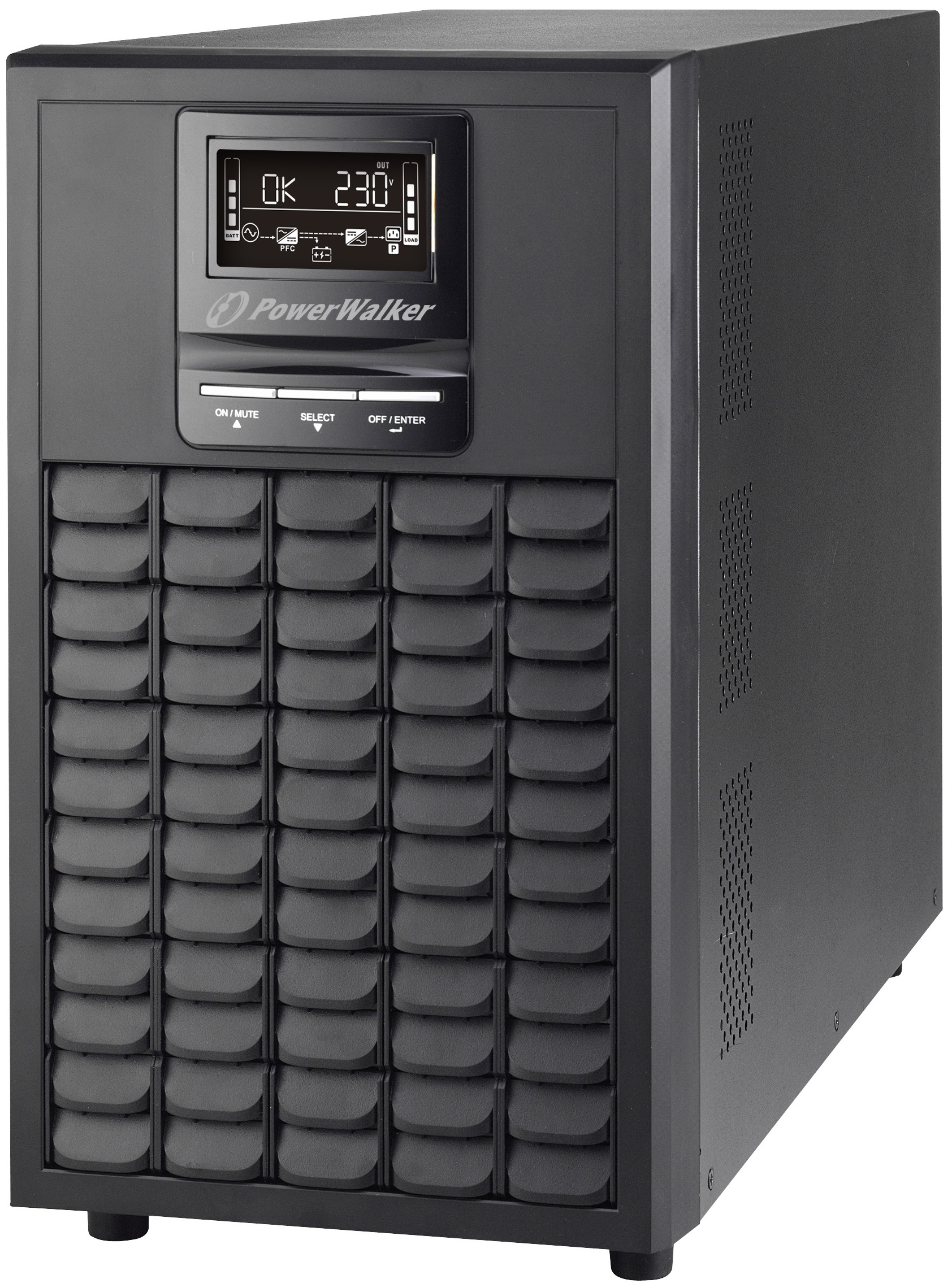 PowerWalker VFI 2000 CG PF1 Dubbelkonvertering (Online) 2 kVA 2000 W 8 AC-utgångar