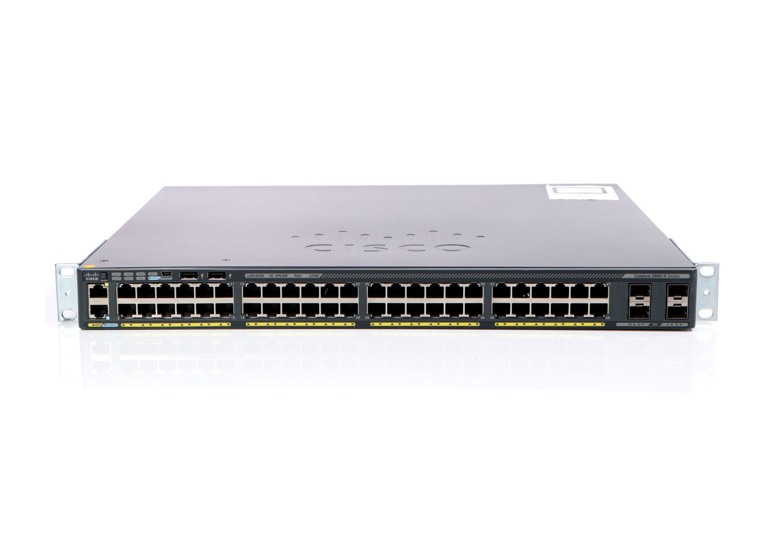 Cisco Small Business WS-C2960X-48LPS-L nätverksswitchar hanterad L2/L3 Gigabit Ethernet (10/100/1000) Strömförsörjning via Ethernet (PoE) stöd 1U Svart