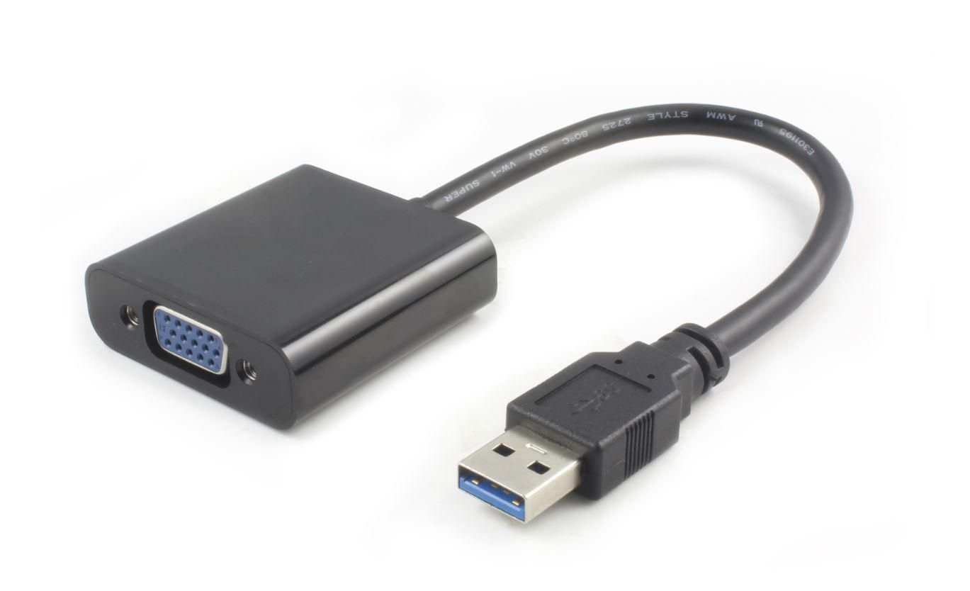 Microconnect USB 3.0-VGA M/F USB-grafikadapter 1920 x 1080 pixlar Svart