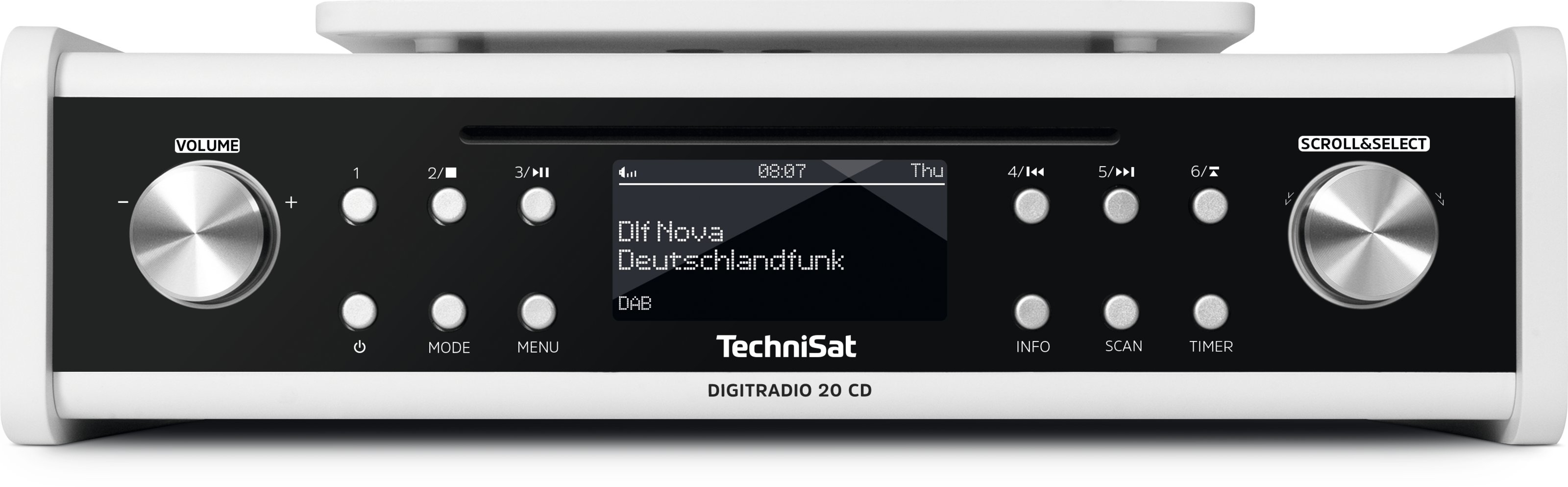 TechniSat DigitRadio 20 CD Personal Analog och digital Vit