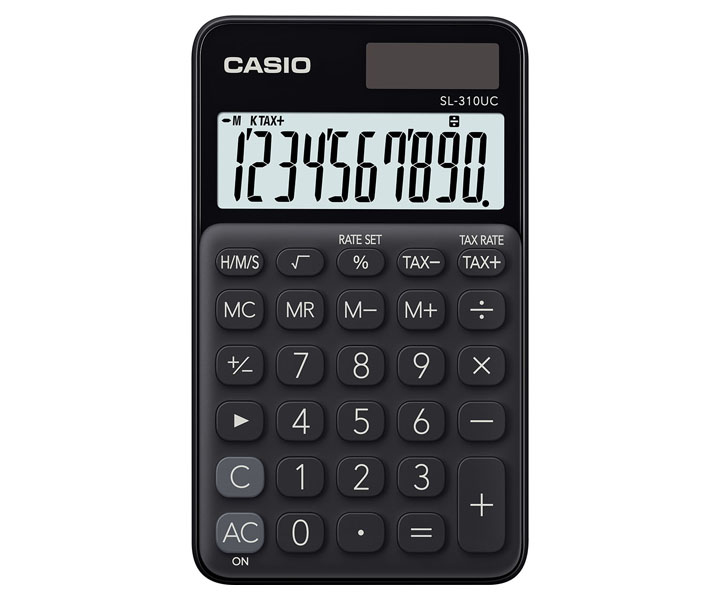 Casio SL-310UC-BK miniräknare Ficka Grundläggande Svart