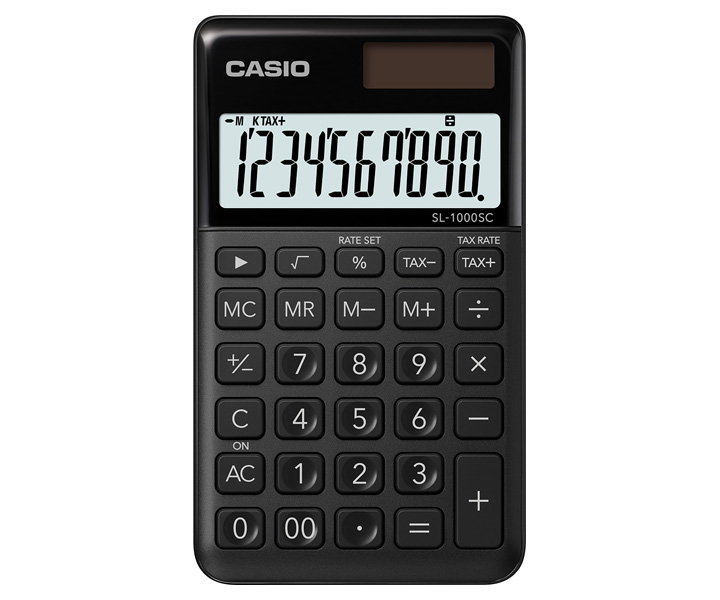 Casio SL-1000SC-BK miniräknare Ficka Grundläggande Svart