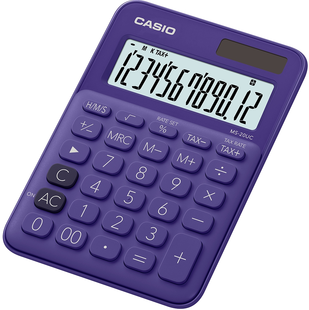 Casio MS-20UC-PL miniräknare Skrivbord Grundläggande Lila