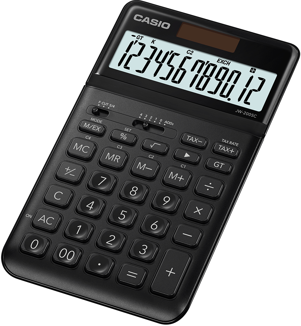 Casio JW-200SC-BK miniräknare Skrivbord Grundläggande Svart