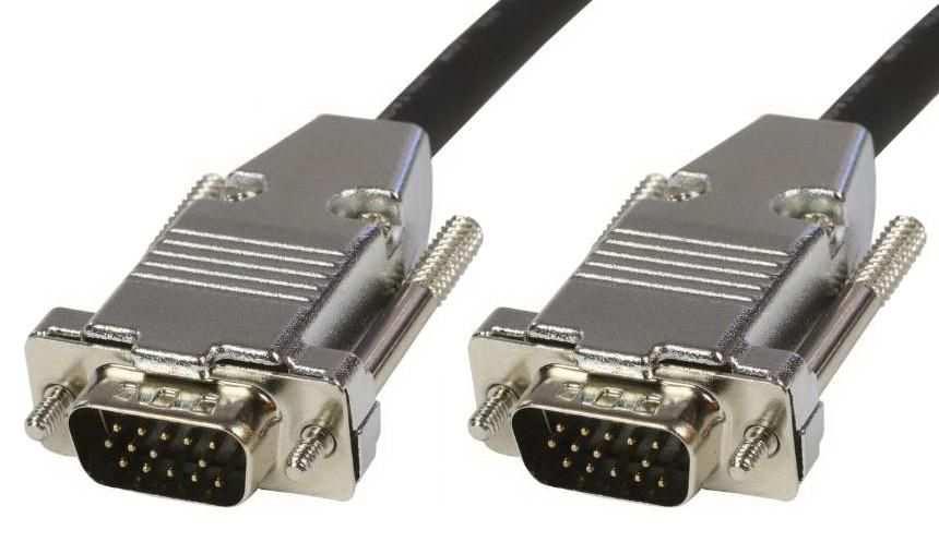 Microconnect SVGA HD15 10m M-M Black VGA-kabel VGA (D-Sub) Svart