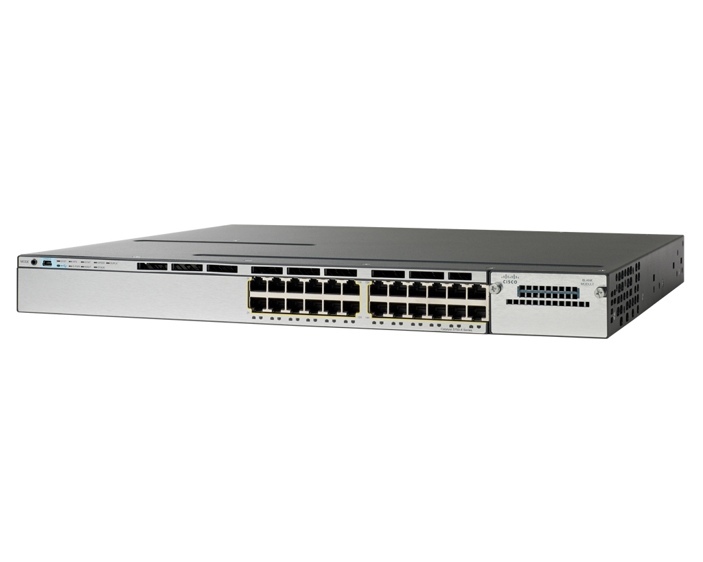 Cisco Catalyst 3750X hanterad L2 Gigabit Ethernet (10/100/1000) 1U Blå, Silver
