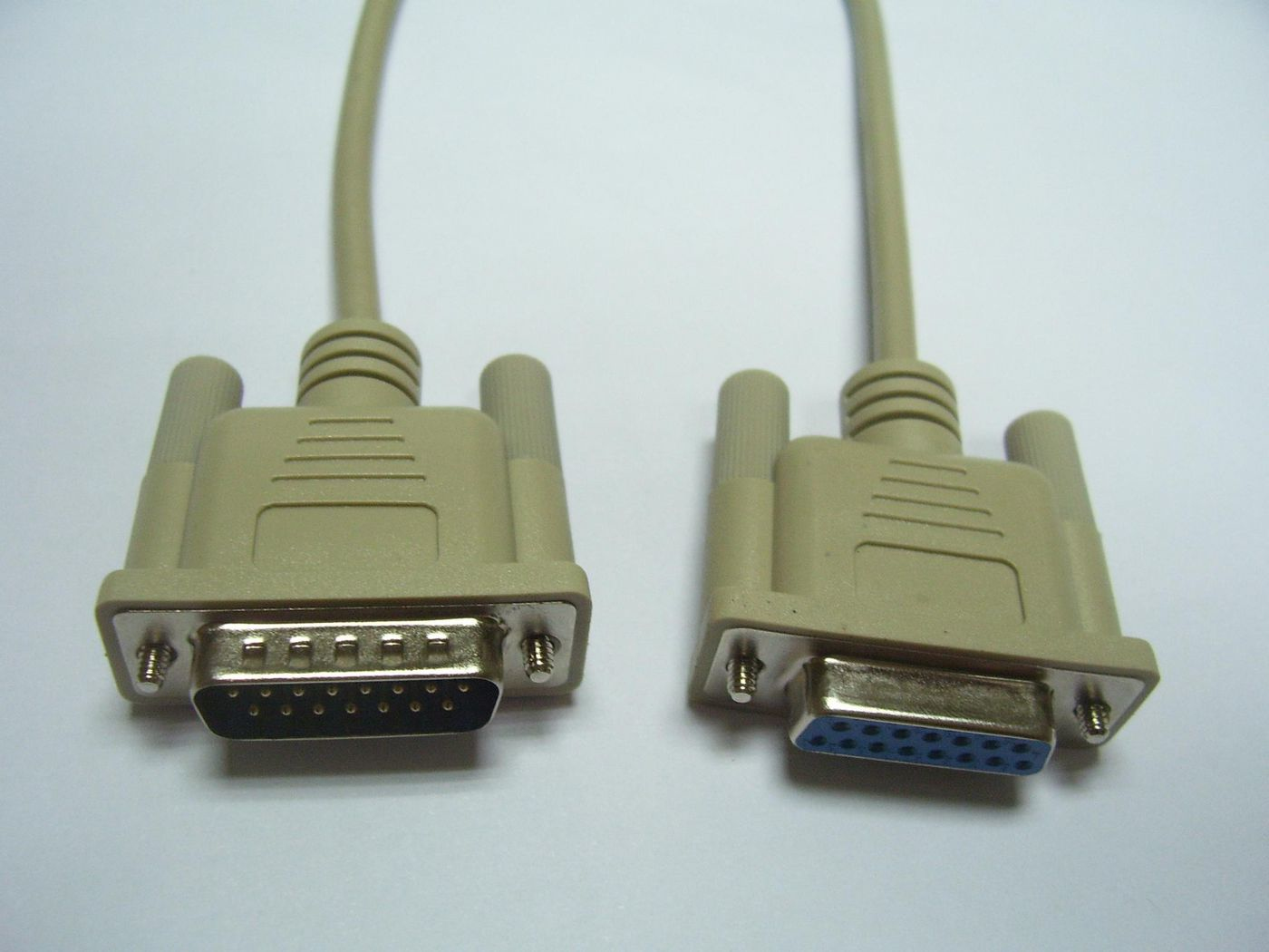 Microconnect DSUB15 - DSUB15, 2m, M-F VGA-kabel VGA (D-Sub) Beige