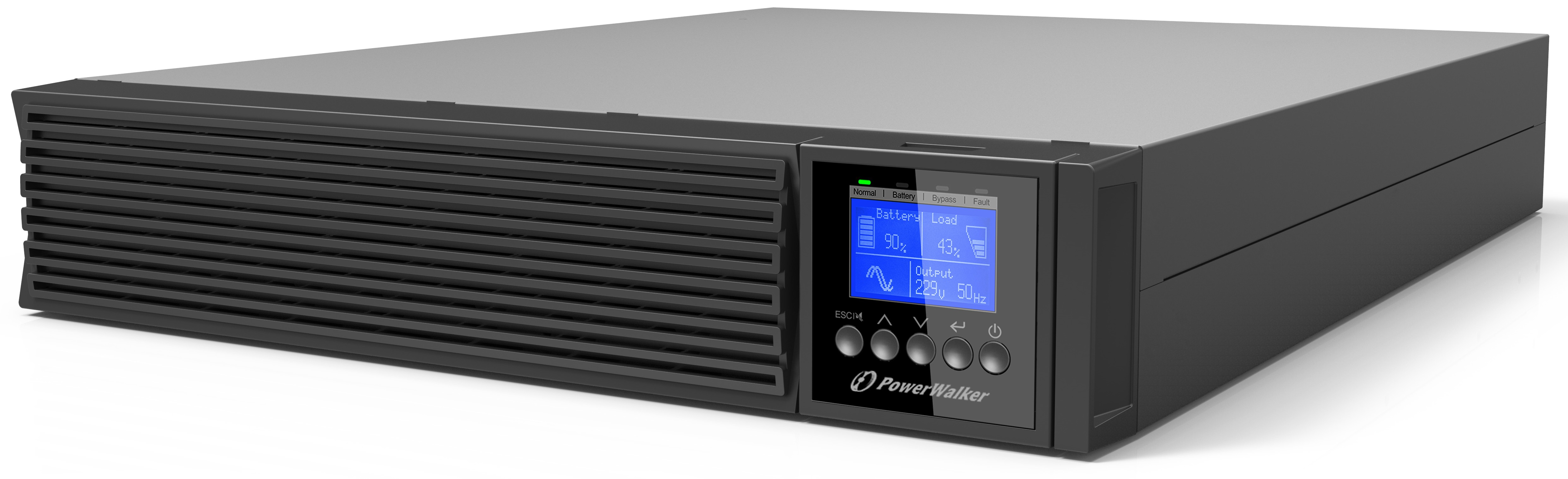 PowerWalker VFI 10000 RTGE Dubbelkonvertering (Online) 10 kVA 10000 W 2 AC-utgångar