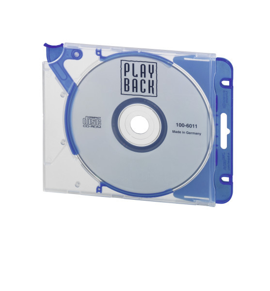 Durable 526906 fodral till optiska skivor DVD-fodral 1 diskar Blå, Transparent